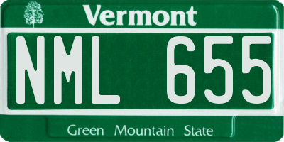 VT license plate NML655