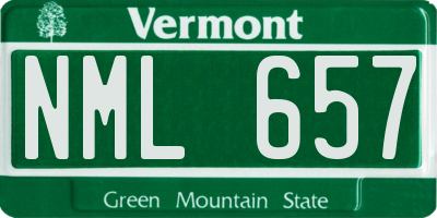 VT license plate NML657