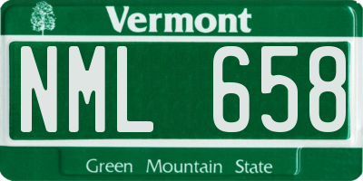 VT license plate NML658