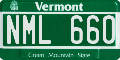 VT license plate NML660