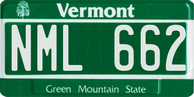VT license plate NML662