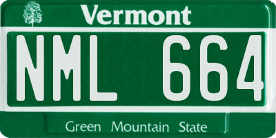 VT license plate NML664