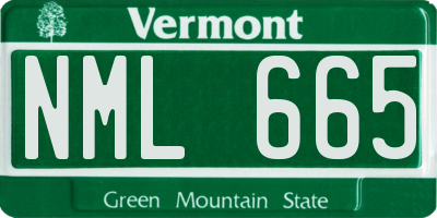 VT license plate NML665