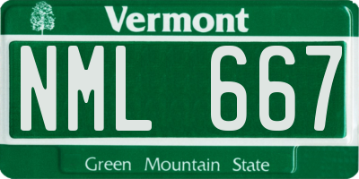 VT license plate NML667