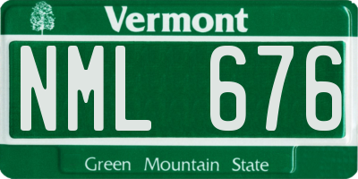 VT license plate NML676
