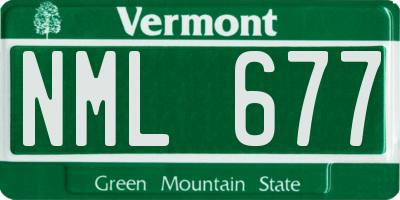VT license plate NML677
