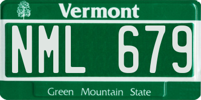 VT license plate NML679