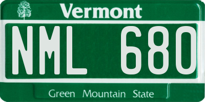 VT license plate NML680