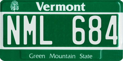 VT license plate NML684