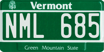 VT license plate NML685