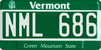VT license plate NML686