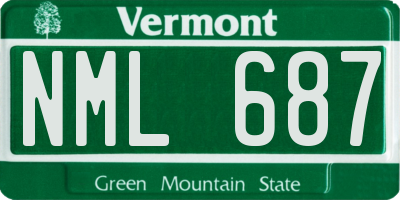 VT license plate NML687