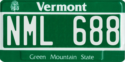 VT license plate NML688