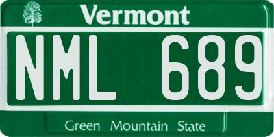 VT license plate NML689