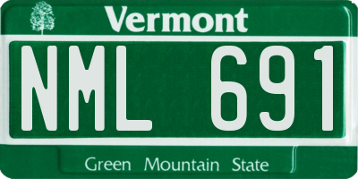 VT license plate NML691
