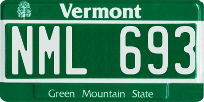 VT license plate NML693