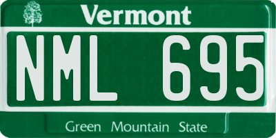 VT license plate NML695
