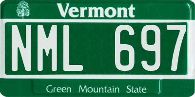 VT license plate NML697