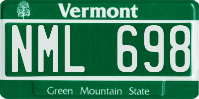 VT license plate NML698