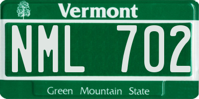 VT license plate NML702