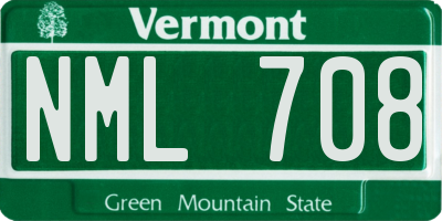 VT license plate NML708