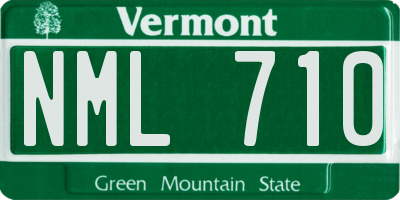 VT license plate NML710