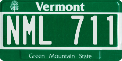 VT license plate NML711