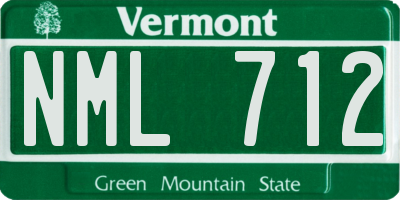 VT license plate NML712