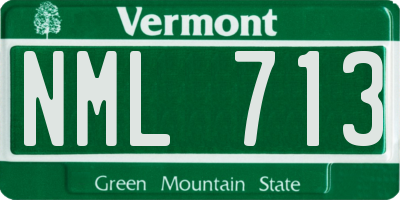 VT license plate NML713