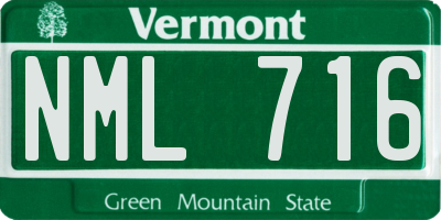 VT license plate NML716