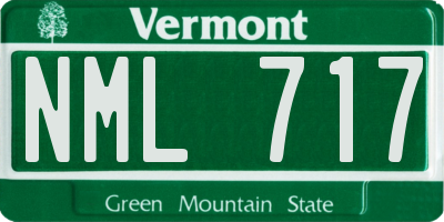 VT license plate NML717