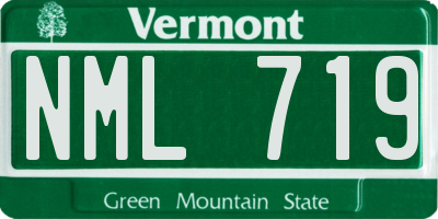 VT license plate NML719