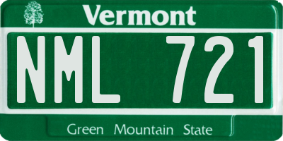 VT license plate NML721