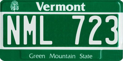 VT license plate NML723