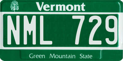 VT license plate NML729