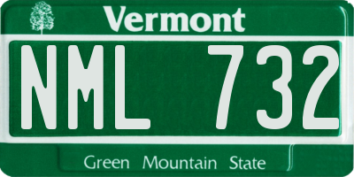 VT license plate NML732