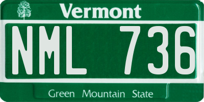 VT license plate NML736