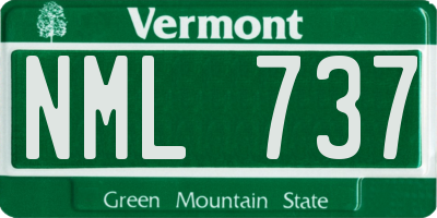 VT license plate NML737