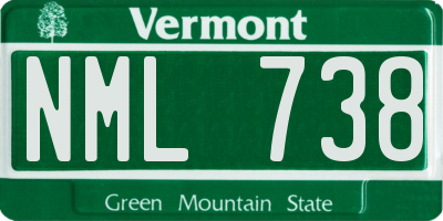 VT license plate NML738