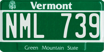 VT license plate NML739