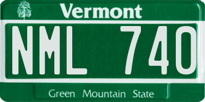 VT license plate NML740