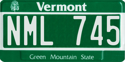 VT license plate NML745