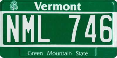 VT license plate NML746