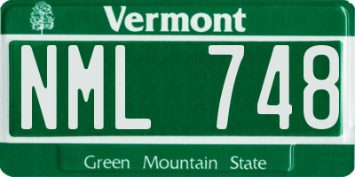VT license plate NML748
