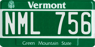 VT license plate NML756