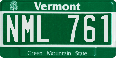 VT license plate NML761