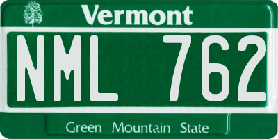 VT license plate NML762