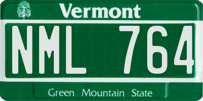 VT license plate NML764