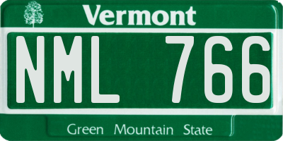 VT license plate NML766