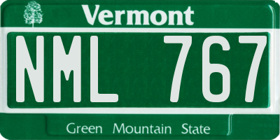 VT license plate NML767